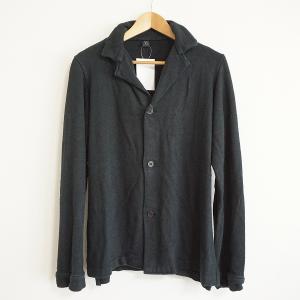 ヨウジヤマモトオム ダークグレー テーラードジャケット Yohji Yamamoto 日本製 ヨウジヤマモト 薄手 ウール テーラード