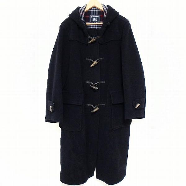 #wnc バーバリー BURBERRY コート LY 濃紺 ダッフルコート フード付き ロング メン...