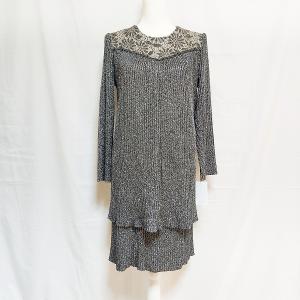 斉藤都世子 #wnc サイトウトヨコ ワンピース ピンク グレー ニット