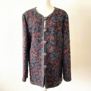 LEONARD SPORT #anc レオナールスポーツ カーディガン 42 茶 刺繍