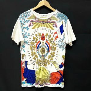 美品❢エルメス　ブラウス　プルオーバー　シルク100% HERMES 質屋 HERMES エルメス シルク100％ ブラウス シャツ ボウタイ付き 動物