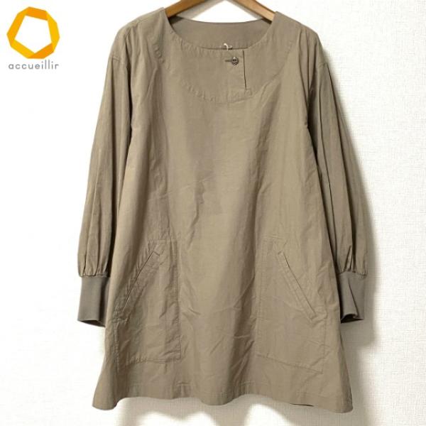 #anc 群言堂 根々 グンゲンドウ チュニック カーキ系 石見銀山 レディース [917055]
