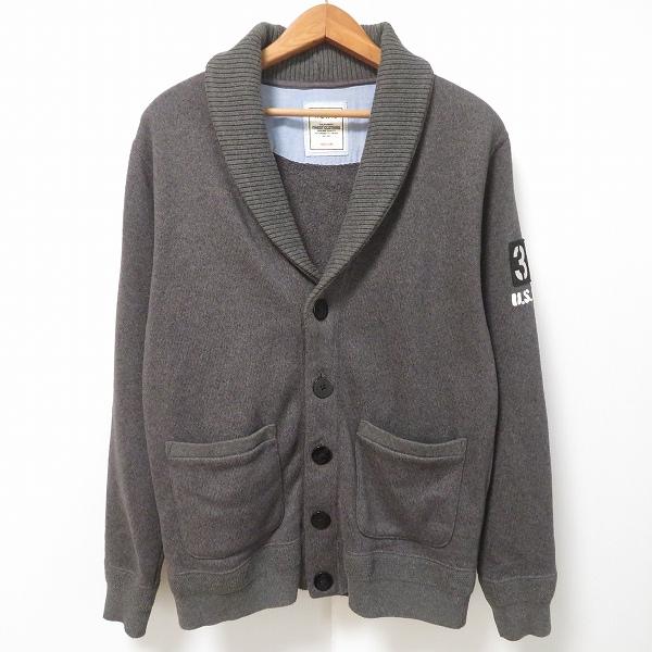 #wnc ロイアル ROIAL カーディガン ニット ジャケット MEDIUM グレー 裏起毛 ワッ...