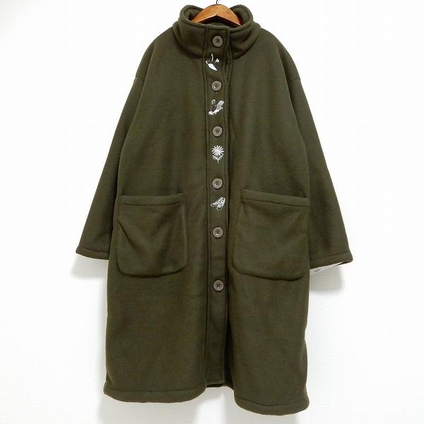#wnc イズスカラー isscoLar コート M カーキ 刺繍 裏ボア タグ付き 美品 レディー...
