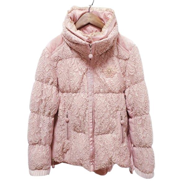 #wnc スーパービューティー Super Beauty コート 42 ピンク レース ビーズ 異素...