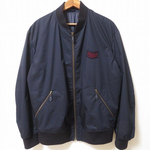 #anc パパス Papas ブルゾン ジャンパー M 紺 ジップアップ ロゴ メンズ [93626...