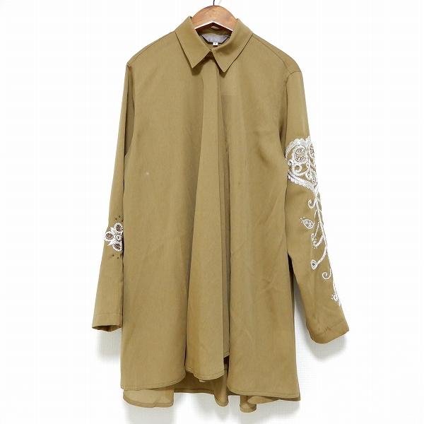 #anc トクコ TOKUKO1erVOL チュニック シャツ 9 茶系 花モチーフ レディース [...