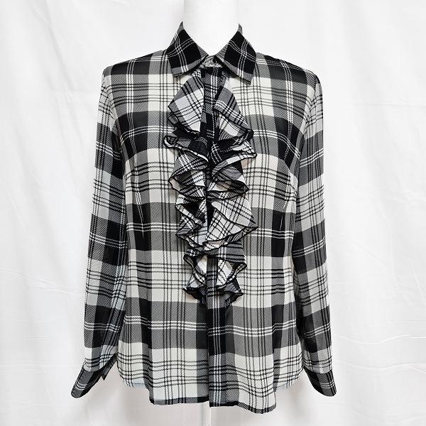 #anc バレンザポー スポーツ VALENZAPO SPORTS シャツ ブラウス 38 黒 白 ...