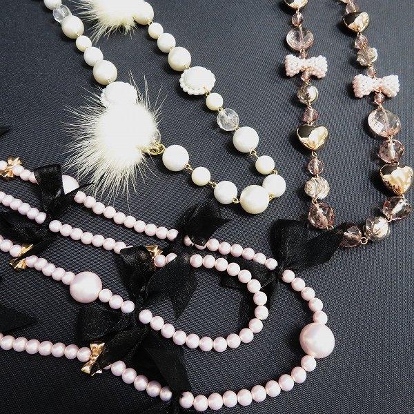 #ae TO BE CHIC トゥービーシック ロング ネックレス 3点 セット まとめ パール調 ...
