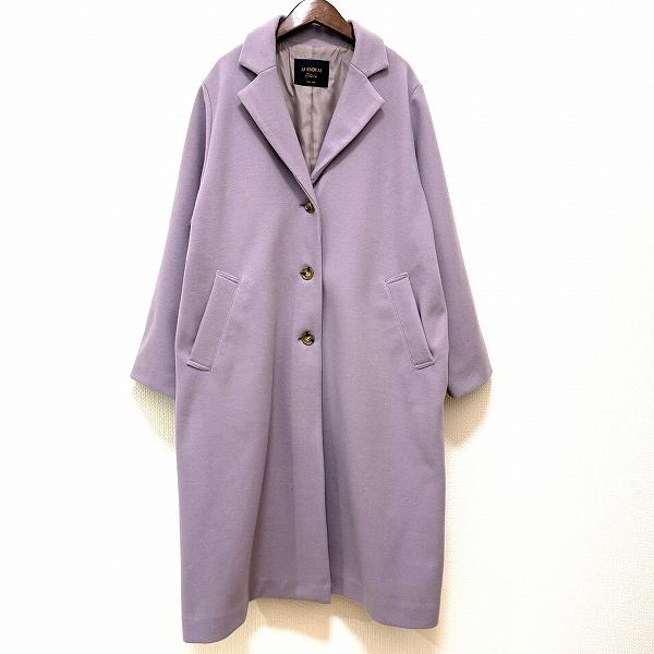 #wnc アズノゥアズオオラカ AS KNOW AS olaca コート 3 薄紫 ロング レディー...