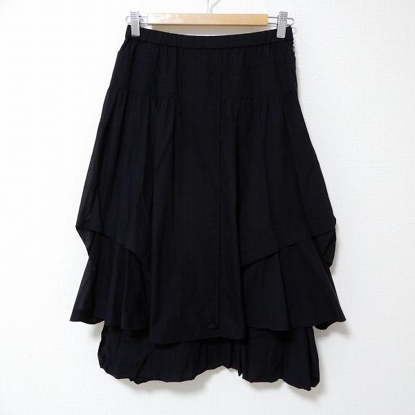 #anc エイココンドウ EIKO KONDO ティアード バルーン スカート F 黒 レディース ...
