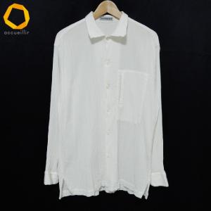 #apc イッセイミヤケメン ISSEY MIYAKE MEN プリーツ 長袖シャツ M 白系 メンズ [960625]