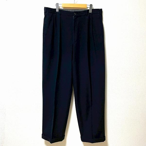 #wnc パパスアイランド Papas ISLAND パンツ スラックス XL 濃紺 センタープレス...