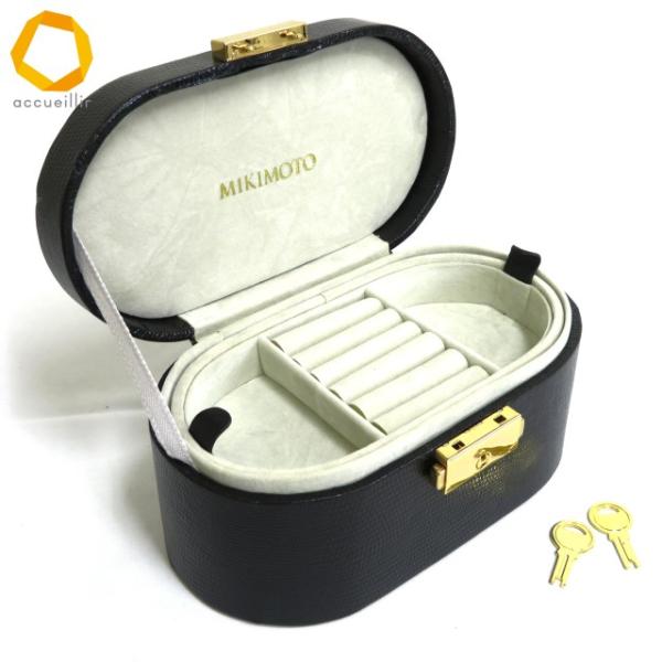 #axe ミキモト MIKIMOTO アクセサリーボックス 黒 ジュエリーボックス 鍵付き アクセサ...