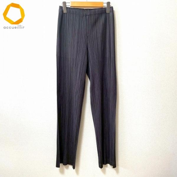 #apc プリーツプリーズ PLEATSPLEASE イッセイミヤケ パンツ 4 グレー プリーツ ...