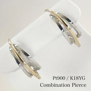トリニティ ピアス 18金 プラチナ 地金ピアス フープピアス K18 Pt900