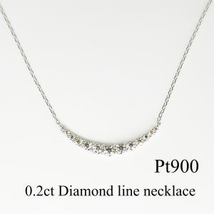 プラチナ ネックレス 天然 ダイヤモンド 0.2ct フラワーデザイン