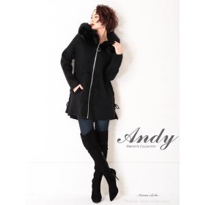 Andy コート AN-HK153 ムートンファーラムレザー レディース andy