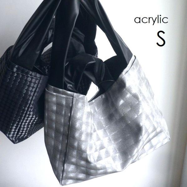 acrylic アクリリック バッグ S bag 2WAY ナイロン PVC トート 1182 グレ...