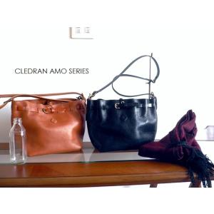 ノベルティ  クレドラン CLEDRAN バッグ レザー 2way ショルダーバッグ トート CL2391 AMO キャメル/ブラウン/ブラック