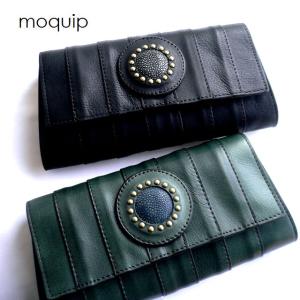 オーダーぺージ BR>MOQUIP モキップ ストライプリボン ロングウォレット【送料
