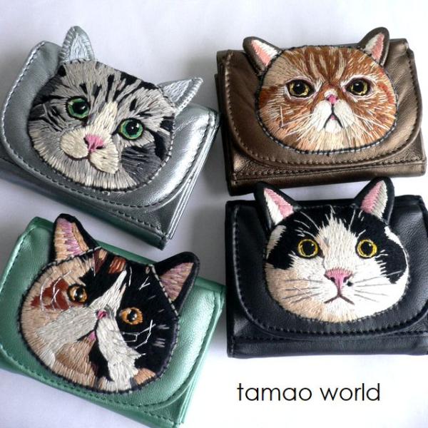 tamao world タマオワールド 折り財布 猫 ネコ ねこ ミニ財布 3234 3235 29...