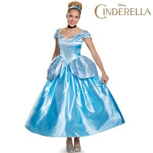シンデレラ 舞踏会 ブルー ペプラム ドレス 大人用 ハロウィン コスプレの商品画像