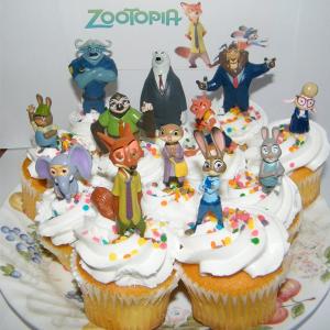 カップケーキ トッパー ケーキピック 飾り ズートピア セット ディズニー 手作り デコレーション ウィルマート