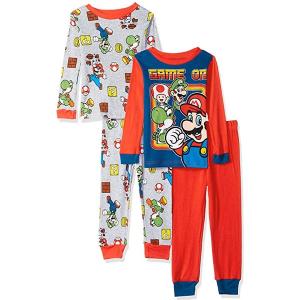 スーパーマリオ パジャマ 服 ４ピース ２組 子供 コットン パジャマ セット テレビゲーム アカムスyahoo 店 通販 Yahoo ショッピング