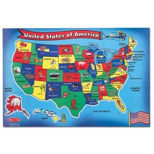 地図 パズル アメリカ メリッサ＆ダグ フロアパズル