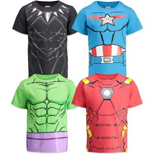 アイアンマン tシャツ マーベル アベンジャーズ ４枚セット ブラックパンサー ハルク アイアンマン キャプテンアメリカ｜acomes