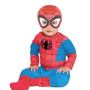 スパイダーマン コスプレ 赤ちゃん マスク ジャンプスーツ
