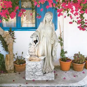 【予約販売：2023年12月入荷予定】庭 噴水 彫刻 ルルドの聖母 ヒーリング ウォーターズ 樹脂製 屋内 屋外 インテリア 飾り｜acomes