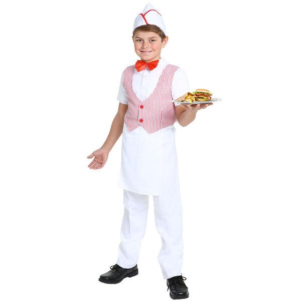50年代 子供用 カーホップ コスチューム  衣装 コスプレ ダイナー ウェイター サーバー ハロウ...