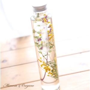 ハーバリウム ミモザ＆オレガノ - mimosa ＆ oregano - 【完成品】 ナチュラル ハーバリウム オリジナル 誕生日 プレゼント ギフト 植物標本