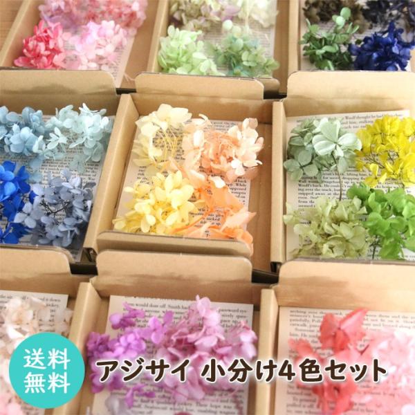 【メール便送料無料】 （選べる） アジサイ 小分け4色セット [ プリザーブドフラワー あじさい 花...