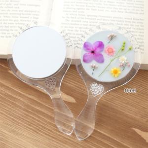 アクリル 手鏡 キット 【1点】 固まるハーバリム レジン 手作り 制作 DIY 送料無料 アクリル 透明 クリア