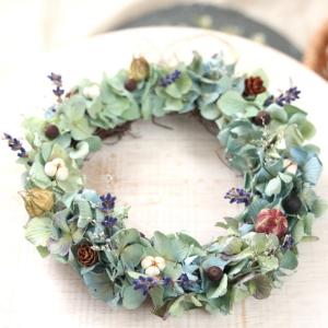 ドライフラワー 紫陽花 リース 手作りキット ...の詳細画像4