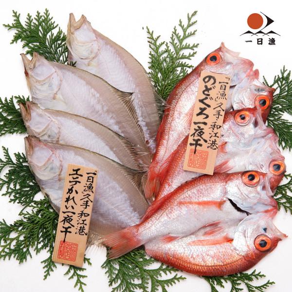 干物 島根 岡富商店 一日漁 のどぐろ かれい一夜干 ノドグロ150g カレイ300g 計450gセ...