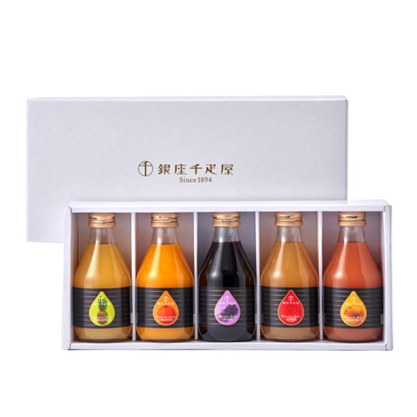 ジュース 銀座千疋屋 銀座ストレートジュース 5本 常温 東京 国産 フルーツ 果物 詰め合わせ 飲...