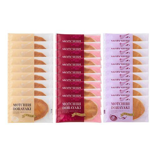 どら焼き もっちりどら焼き3種セット 計27個 クリーム 苺クリーム 小豆クリーム 各9 冷凍 お菓...