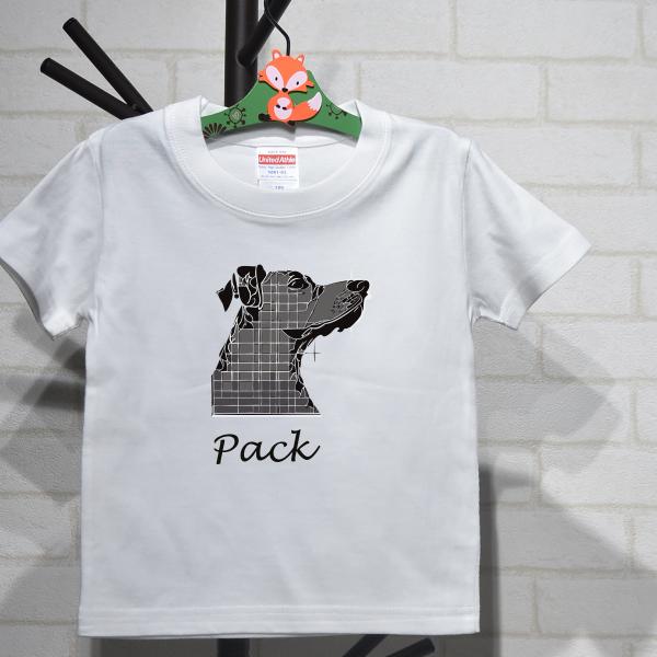 名入れ オリジナルTシャツ ラブラドールイラストプリントＴシャツ 大人も着れるリンクコーデ 半袖・長...