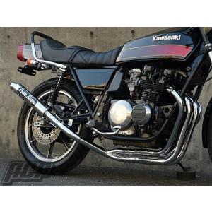 ゼファー400マフラー　4-2-1 プリティー製 ゼファー400 流 タイプ2 4-2-1 マフラー メッキ