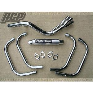 プリティー製 イナズマ400 流 タイプ2 4-2-1 マフラー メッキ