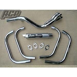 JADE250 モリワキマフラー ジェイド250 プリティー製 JADE 250 流 タイプ3 4-2-1 マフラー メッキ : エーシー