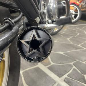 プリティー製 XJR400 ガニマタ ブレット管 ブラック 4HM