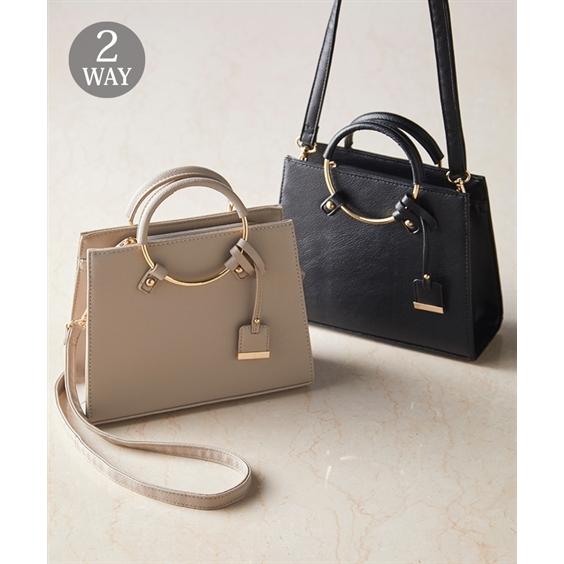 バッグ（鞄） リングハンドル 2WAY ショルダー フォーマル 肩掛け 手持ち ハンドバッグ きれい...