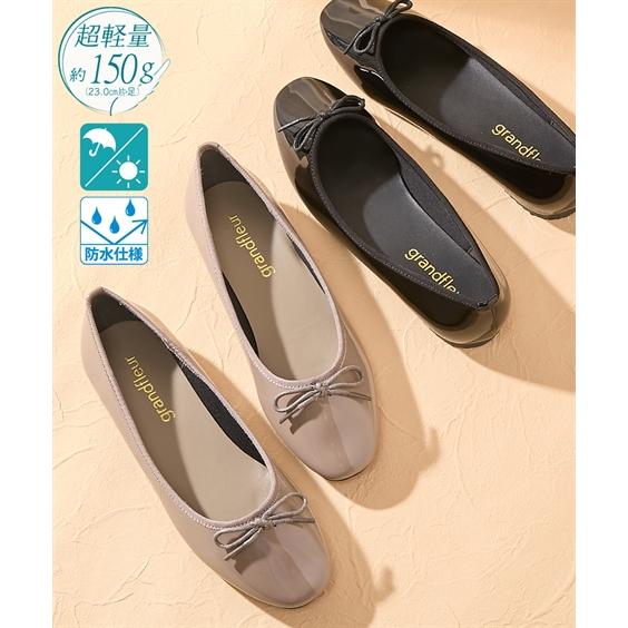 レインシューズ 靴 レディース 晴雨兼用 リボン フラット 通勤 雨の日 エレガント ぺたんこ らく...