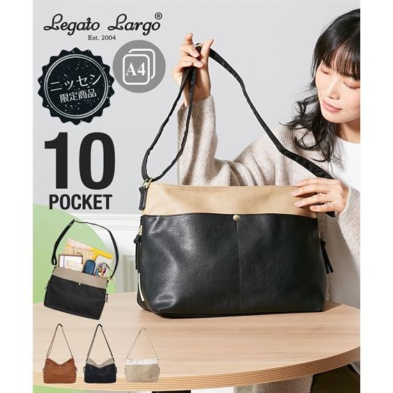 バッグ（鞄） Legato Largo レガートラルゴ 10ポケット ポケットが多い 多収納 斜め掛...