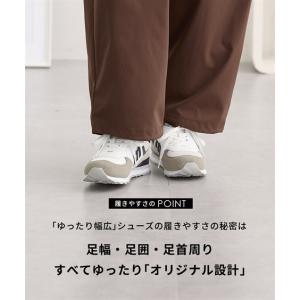 送料無料 スニーカー 靴 幅広 ゆったり ワイ...の詳細画像3